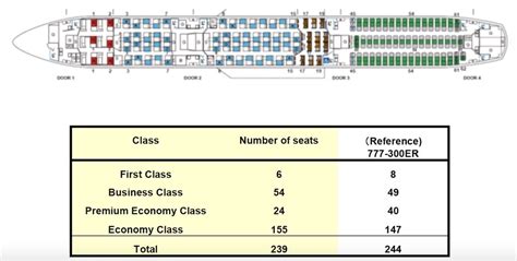 japan airlines a350-1000 seat map